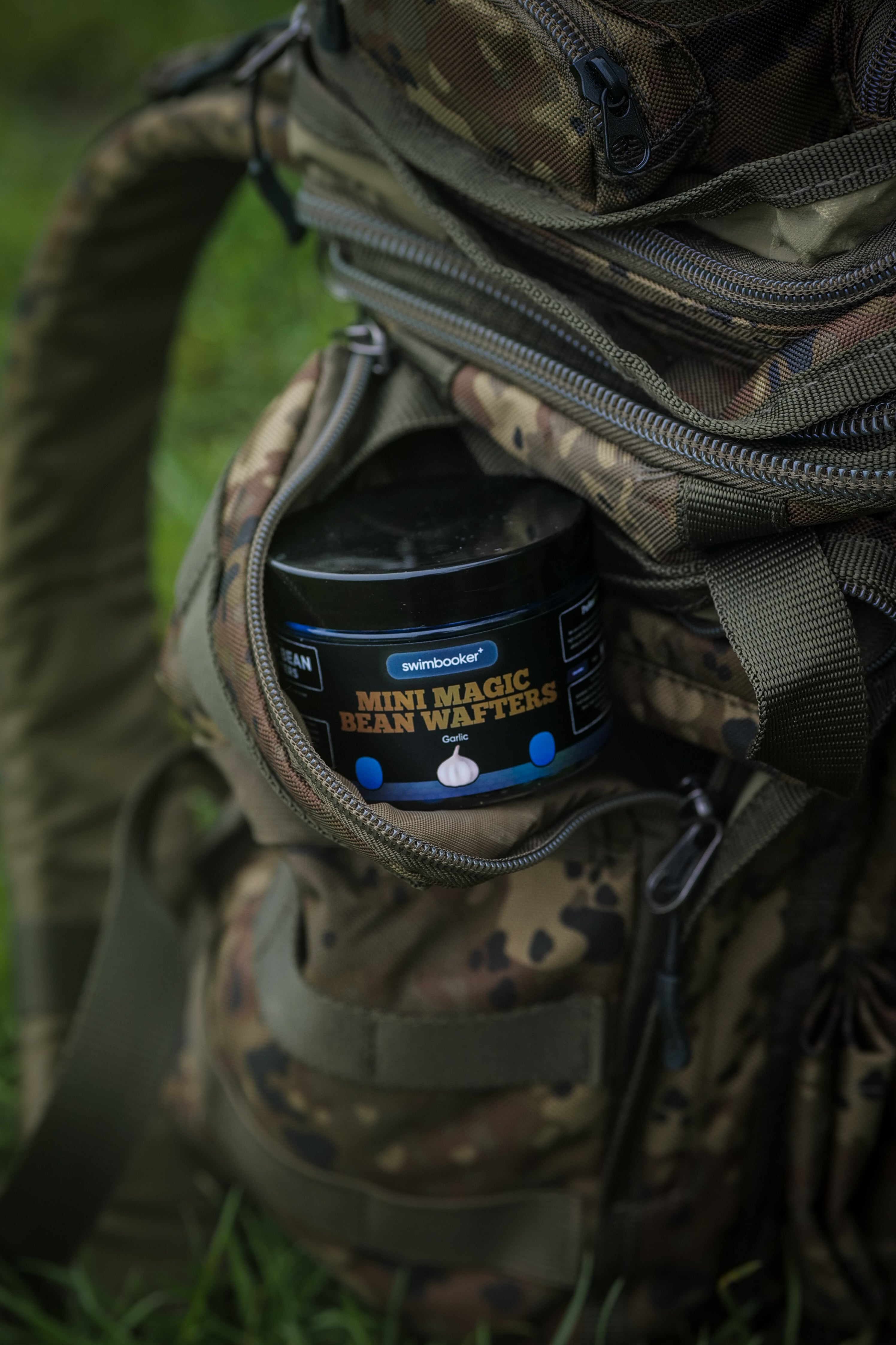 Parker Baits x swimbooker+ Garlic Blue Mini Magic Bean Wafters 12mm (LIMITED EDITION)