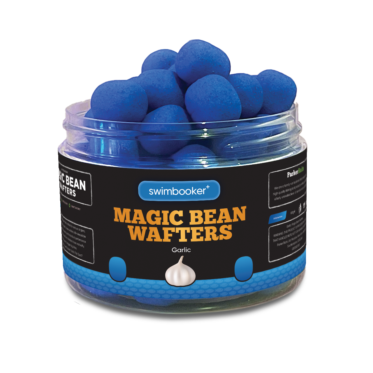 Parker Baits x swimbooker+ Garlic Blue Magic Bean Wafters (LIMITED EDITION)