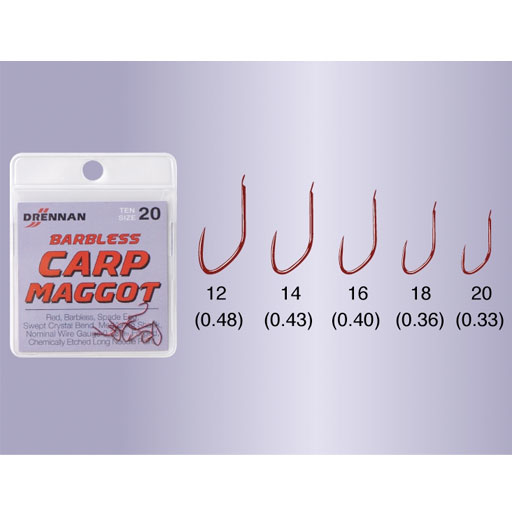 Drennan Carp Maggot Barbless Hooks