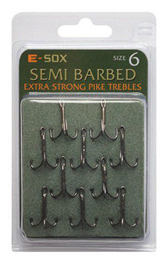 Drennan E-Sox Pike Trebles Semi Barbed