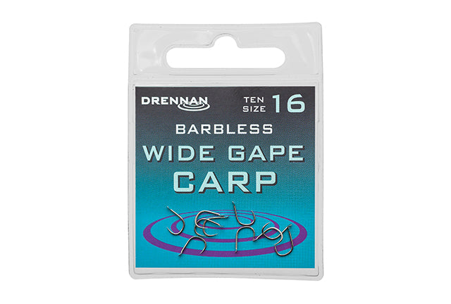 Drennan Wide Gape Carp Barbless Hooks