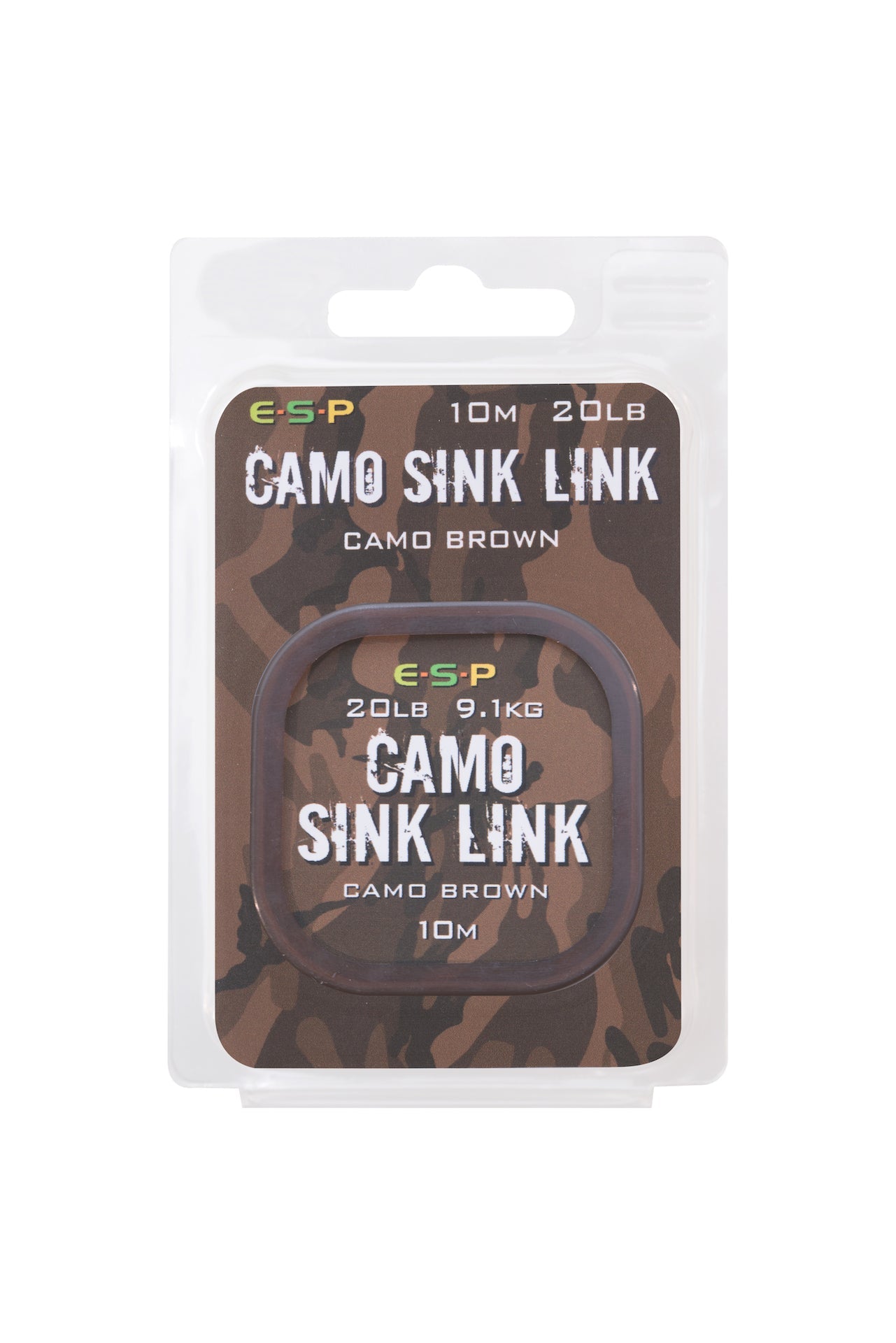 ESP Camo Sink Link Hooklink Brown 20lb