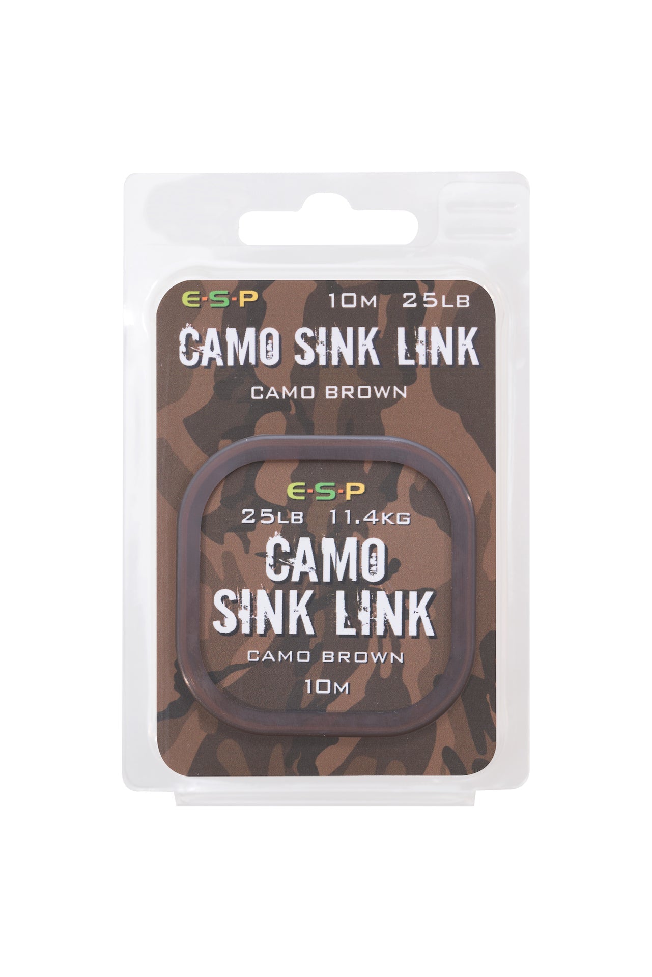 ESP Camo Sink Link Hooklink Brown 25lb