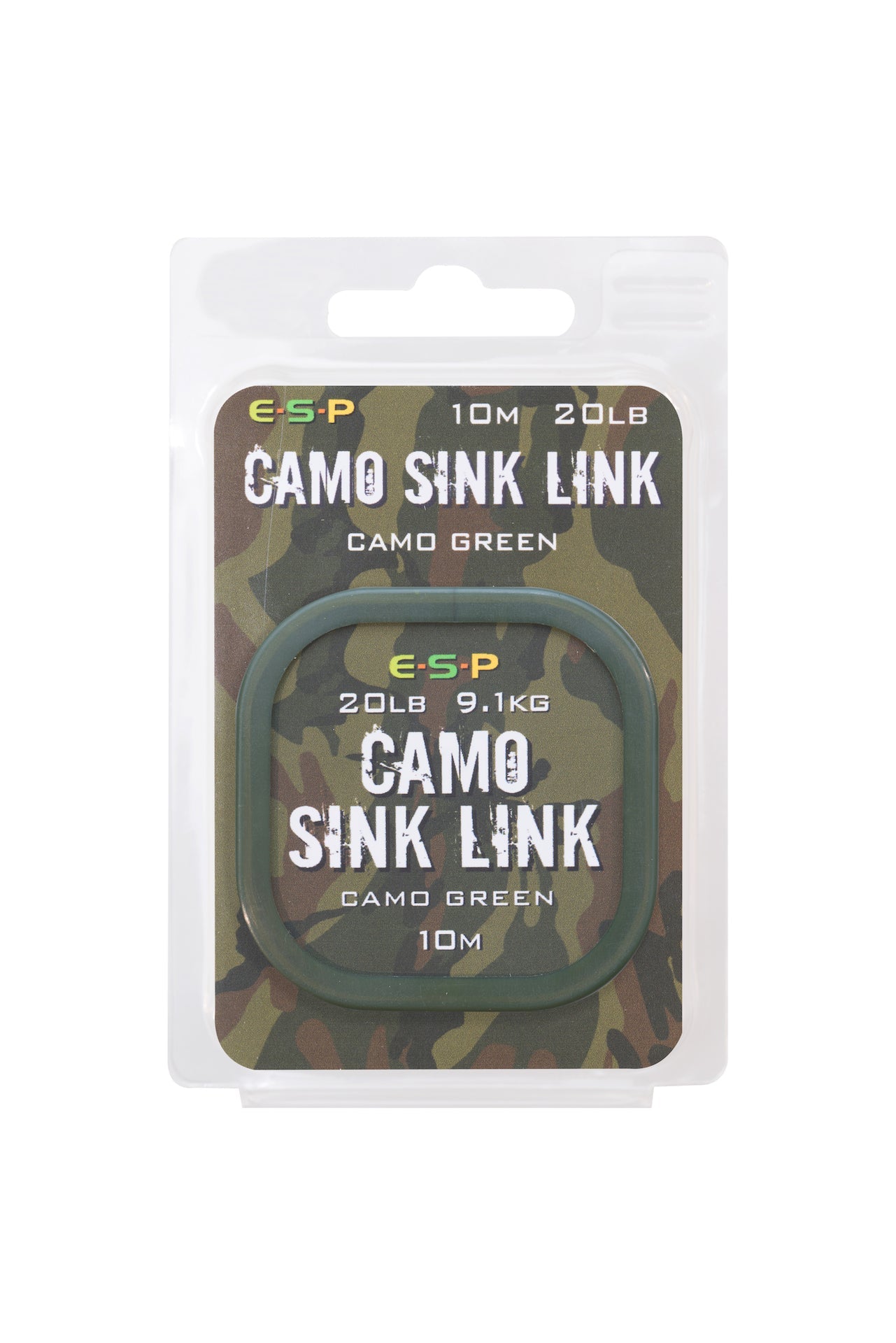 ESP Camo Sink Link Hooklink Green 20lb