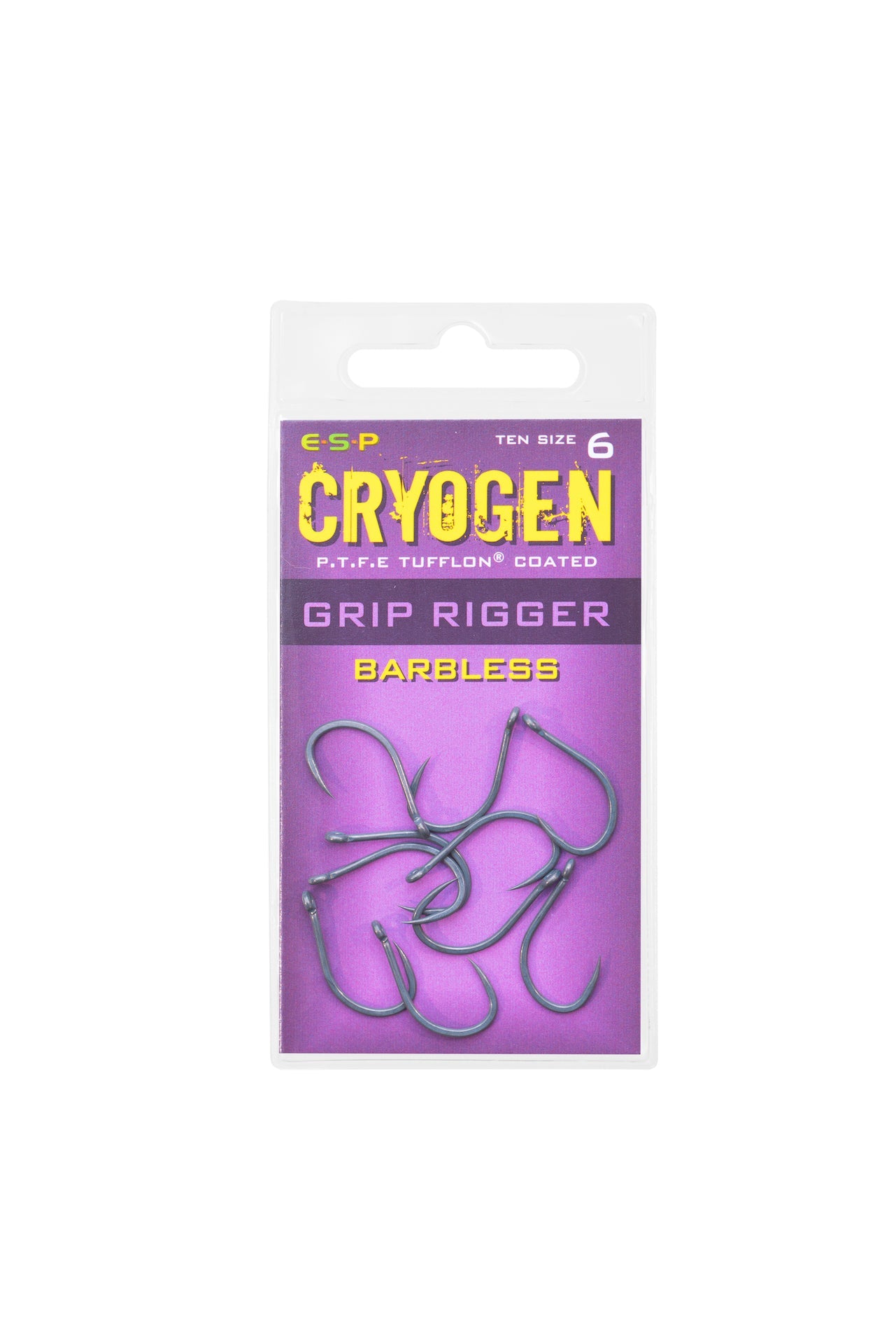 ESP Cryogen Grip Rigger Hooks Barbless size 6