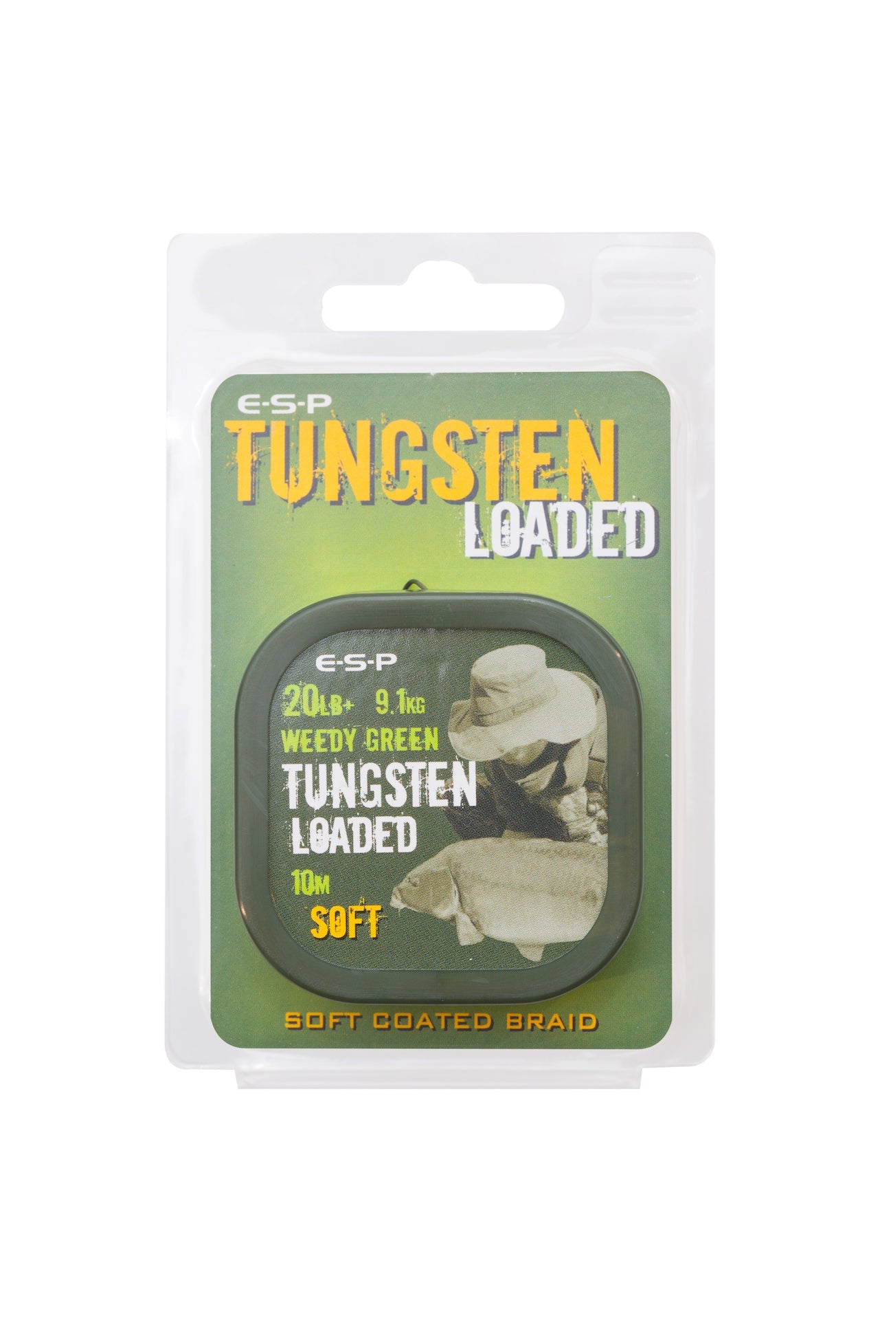 ESP Tungsten Loaded Hooklink 20lb Soft Green