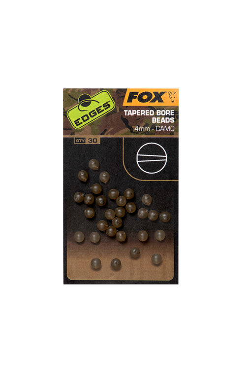 Fox Edges Camo Tapered Bore Beads 4mm