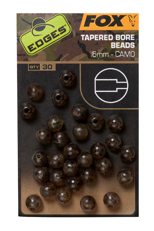 Fox Edges Camo Tapered Bore Beads 6mm