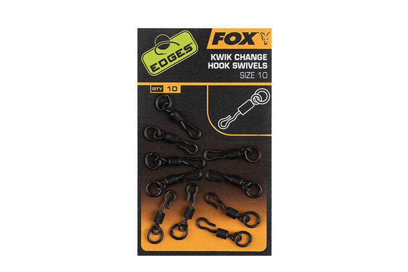 Fox Edges Kwik Change Hook Swivels Size 10