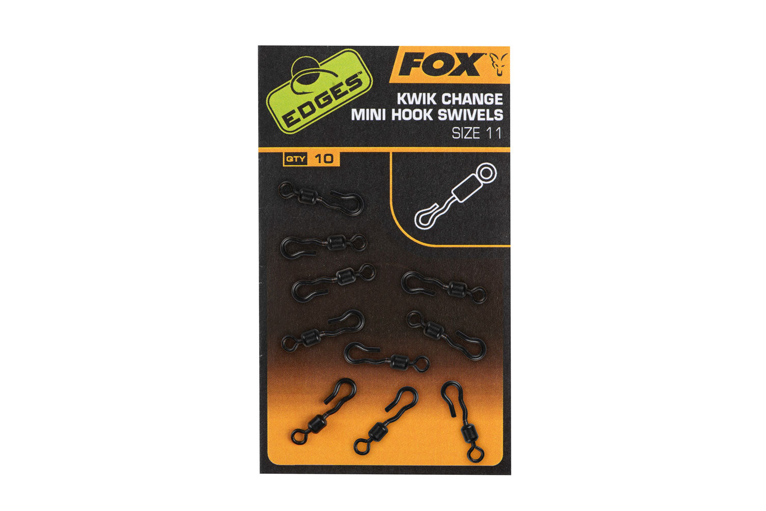 Fox Edges Kwik Change Mini Hook Swivels Size 11