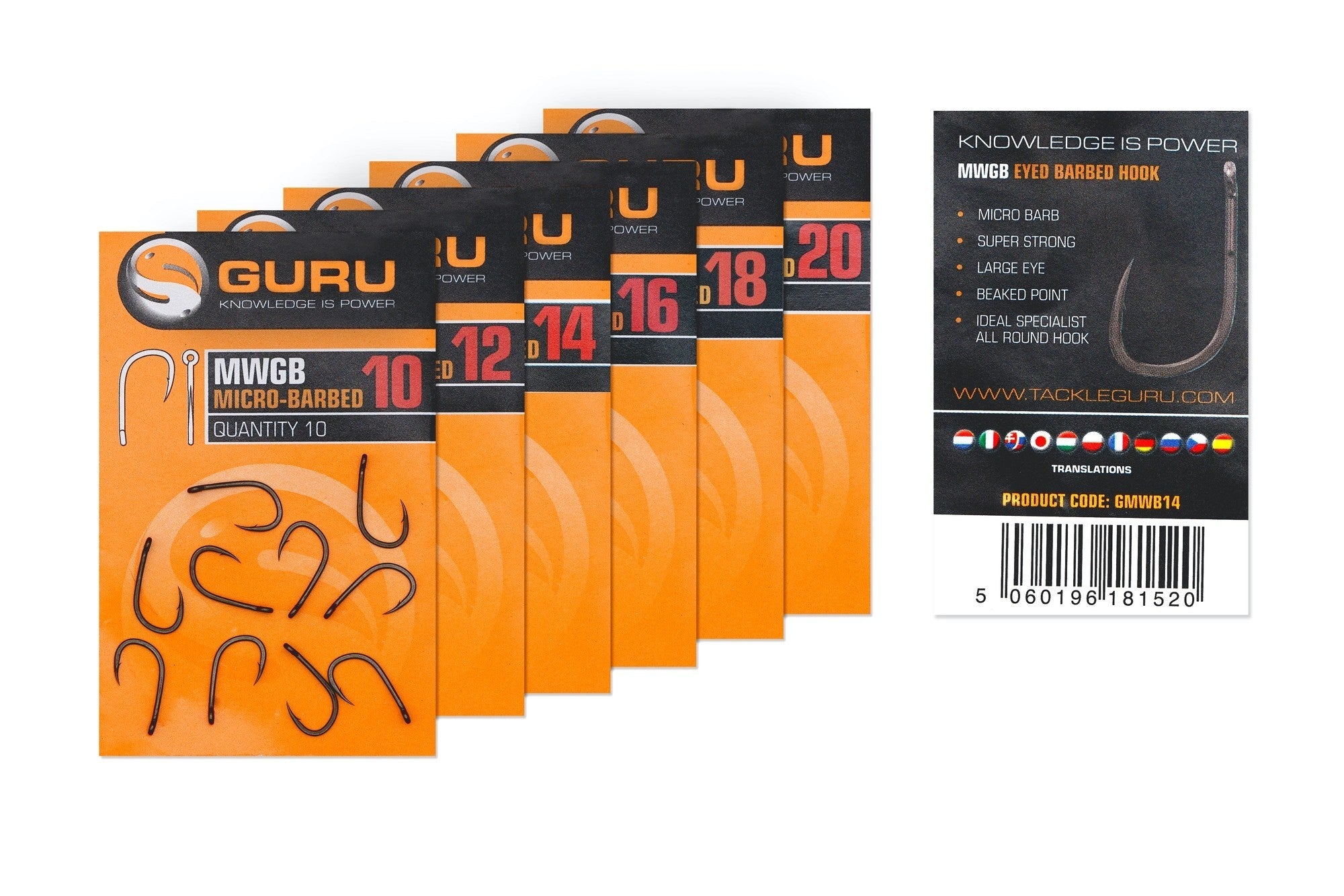 Guru MWG Match Wide Gape Micro Barbed Hooks