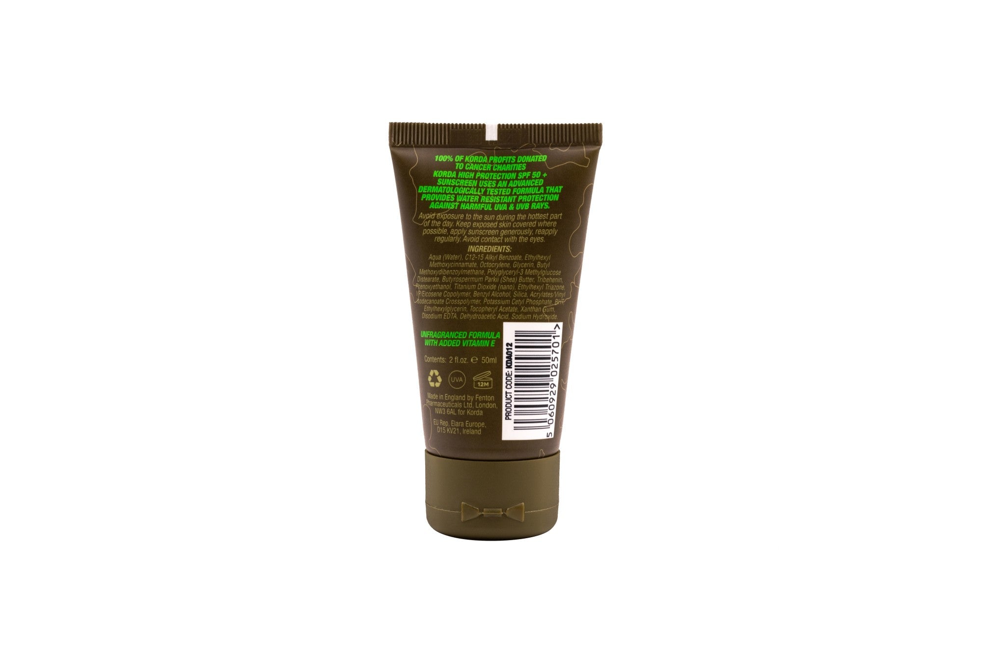 Korda Sunscreen SPF50 50ml Unfragranced