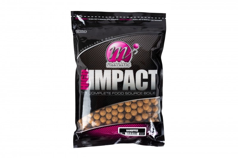 Mainline High Impact 1kg Shelf-Life Boilies - 15mm Banoffee 1KG