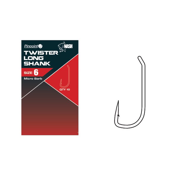 Nash Pinpoint Twister Long Shank Hooks