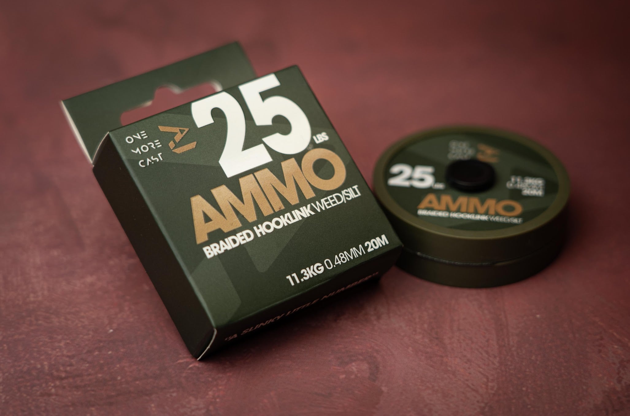 OMC Ammo Camo Braided Hooklink weed 25lb