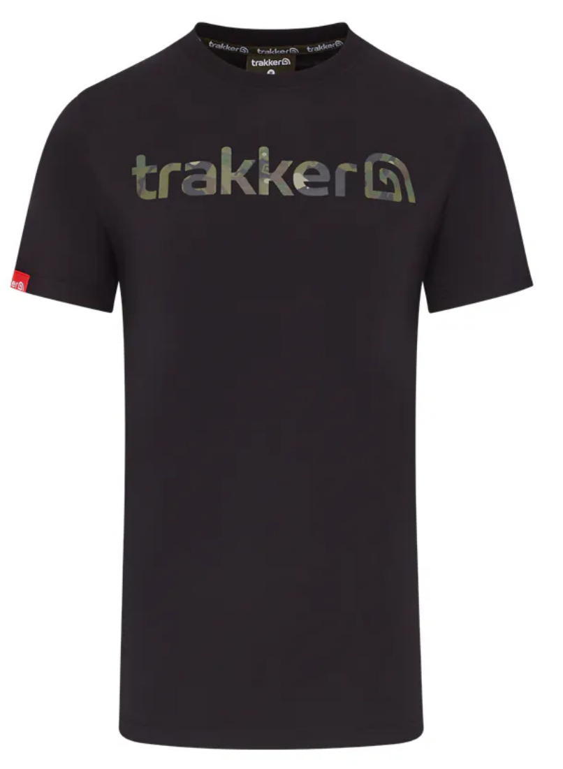 Trakker CR Logo T-Shirt Black Camo