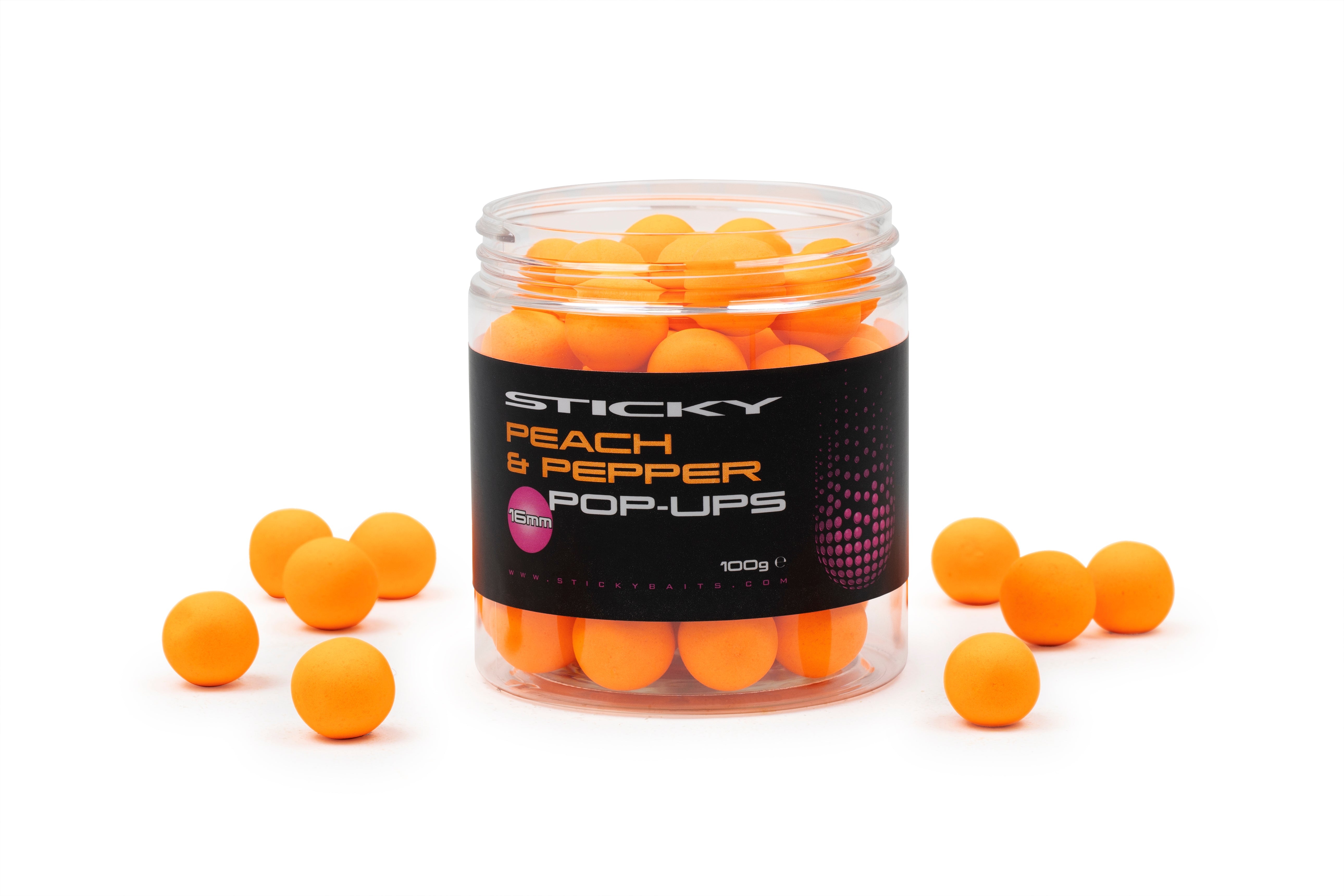 Sticky Baits Hi-Attract Pop-Ups - Peach & Pepper 16mm